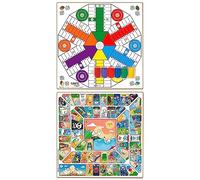 Cayro - Planche Parcheesi 6 Et Oie - Bois - Design Classique Et Elégant - Taille 40 X 40 - Jeu Traditionnel - Design Elégant Et Durable