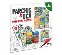 Cayro - Planche Parcheesi Et Oie 2 en 1 - Jeu De Société Familial - Jeu Traditionnel - Durable Et Facile À Transporter - Plaisir Garanti