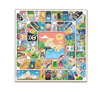 Jeu de société - T138/A - Parcheesi et Jeu de l'oie - Réversible - En bois - Pour enfants