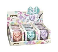 Cayro Présentoir Love - Présentoir de bureau pour collection Love - Écrivez votre dédicace et décorez-le avec des autocollants - Parfait pour les cadeaux - Personnaliser les détails