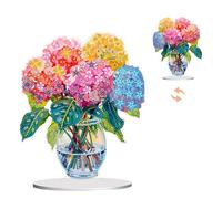 CAYUDEN Diamond Painting Décoration de Table Double Face DIY Diamond Painting Adulte 5D Fleur Diamant Peinture Debout Kit de Bricolage Vase Stand pour Débutants Cadeau de Maison Décoration de Famille