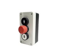 CAYUND Flèches Haut/Bas avec arrêt d'urgence, Porte roulante, Levage de Queue de Camion, Double Isolation, 2 Contacts N/O, boîte de Commutation à Bouton-Poussoir