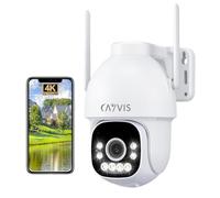 CAYVIS 4K 8MP Caméra Surveillance WiFi Extérieure, WiFi 2,4/5GHz Caméra IP avec Détection Humaine Suivi Auto, Vision Nocturne Couleur Audio Bidirectionne lP66 (Version 2.0)