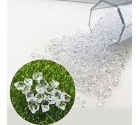 Cayway 1000PCS Faux Glaçons Glace Acrylique Artificielle Photographie Faux Glaçons Acryliques Transparent pour La Décoration de La Maison Mariages Photographie Vases (100g)