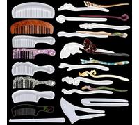 Cayway 12 PCS Pince à Cheveux en Résine Époxy Moule Silicone et 4 PCS Moule Resine Epoxy Peigne pour L'artisanat en Résine Époxy, Pinces à Cheveux, Peignes et Accessoires de Bricolage