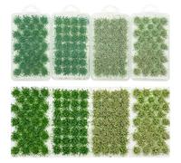 Cayway 120 PCS Modèle Arbres Gazon Lichen pour Feuillage, 4 Couleur Touffe d'herbe Statique Herbe Artificielle Modèle, Artificielles Mousse pour Le Chemin de Fer de Paysage de Train