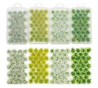 Cayway 128 PCS 4 Couleur Modèle Arbres Gazon Lichen pour Feuillage, Touffe d'herbe Statique Herbe Artificielle Modèle, Artificielles Mousse pour Le Chemin de Fer de Paysage de Train