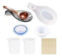 Cayway 14 PCS Moules en Silicone pour Résine, Cuillère et Plat Bol - Pour L'artisanat de Bricolage, Le Stockage de Bijoux, La Décoration