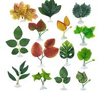 Cayway 14 PCS Ornement Artificielle Plante Feuille Hamac Feuille de Lit Betta pour Poisson Betta Betta Fish Leaf Bed, Fish Tank Ornement for Betta Habitat Breeding Resting Aquarium Decoration