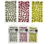 Cayway 159 PCS Modèle Arbres Gazon Lichen pour Feuillage, Touffe D'herbe Statique Herbe Artificielle Modèle, Artificielles Mousse pour Le Chemin de Fer de Paysage de Train