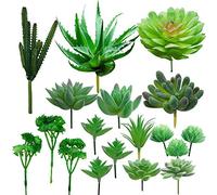Cayway 18 PCS Artificielles Plantes Succulentes Verte Succulentes Artificielles Succulentes Artificielles Décoratives pour La Maison Jardin Intérieur Décoration