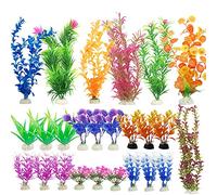 Cayway 25 PCS Plantes D'aquarium Plastique Décoration, Mixte Plantes Aquatiques Décor Plante Aquarium Artificiel pour Que Les Poissons Se Cachent Aquarium Decoration