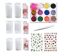 Cayway 3 PCS Moules en Résine Briquet en Forme de Coque de Protection en Silicone Silicone Moules Bijoux Résine avec des Paillettes, des Fleurs Séchées pour La Fabrication de Bricolage