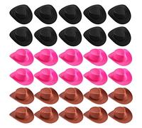 Cayway 30 PCS Mini Chapeau, 3 Couleur Mini Chapeau Haut Miniature Chapeau Haut de Forme pour DIY Fournitures de Artisanat