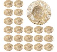 Cayway 30 PCS Mini Poupée Chapeau, Paille Chapeau de Mini Simulation Poupée DIY Artisanat Décoration