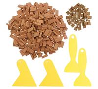 Cayway 300 PCS Mini Briques, 2 Taille Red Mini Briques Miniatures 1:16 pour DIY Fairy Garden Dollhouse Decor, Accessoires Aménagement Paysager Miniature