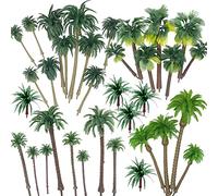Cayway 34 PCS Mini Palmiers Modèle Palmier Miniatur Arbre du Modèle de Paysage pour Train Miniature Architecture Ferroviaire Diorama DIY Paysage