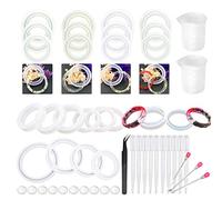Cayway 39 PCS Kit de Fabrication de Bracelets en Silicone, Bracelets Mixte, Taille 54cm - 90cm, Adultes, Unisex, Style 5, Non Pliant