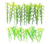 Cayway 40 PCS Bambou Arbres Modèle, 6CM et 8CM Miniature Bambou Arbre Plastique Bambou Arbre Modelisme Train Arbres Paysage pour DIY de Paysage Landscape