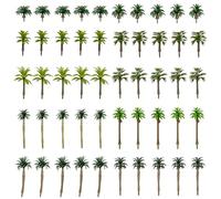 Cayway 50 PCS Mini Modèle Palmiers Modèle Arbres Modèle de Paysage Palmiers, Modèle de Paysage Cocotier pour Train Miniature Architecture Ferroviaire Diorama DIY Paysage