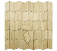Cayway 50pcs Mini Plancher Mini Plancher En Bambou Modèle De Plancher Petit Jardin Accessoires Petite Maison De Chariot, Parallélogramme