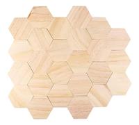 Cayway 50pcs Mini Plancher Mini Plancher en Bambou Modèle De Plancher Petit Jardin Accessoires Petite Maison De Chariot, L'Hexagone