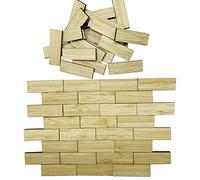 Cayway 50pcs Mini Plancher Mini Plancher En Bambou Modèle De Plancher Petit Jardin Accessoires Petite Maison De Chariot, Rectangulaire
