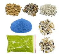 Cayway 6 Style Kit de Matériel de Base de Paysage, Poudre D'herbe de Simulation, Sable, Pierre Naturelle, Maquette Ferroviaire Paysage Diorama Forêt Buisson Matériel