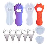 Cayway 7 PCS Tire Bouchon Silicone Moule pour Bijoux en Résine, 2 PCS Moule Silicone Resine Epoxy, 5 PCS Ouvre Bouteille Plat pour Moule de Tire Bouchon en Silicone Bricolage, Artisanat