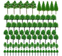 Cayway 90 PCS Modèle Arbres, 3~7.5cm Modèle Paysage Arbre Modèle Maquette Arbres Modèles en Plastique Miniatures Mixtes Décor pour L'artisanat de Bricolage
