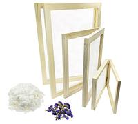 Cayway Cadre en Bois DIY Fleurs Séchées Moule à Cadre en Bois, 3 PCS Fabrication en Papier de Bois, Fleurs Séchées pour Bricolage en Papier de Fleurs Séchées