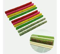 Cayway Miniature Buisson Bandes Autocollantes d’Herbe Statique 5 PCS Modélisme Ferroviaire Haies en Fleurs pour Le Bricolage Architecture Bâtiment Jardin Paysage