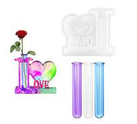 Cayway Moule en Résine de Vase, Cadre Photo Moule pour Resine Vase en Résine Moule en Résine pour Station et Tubes à Essai pour La Décoration de Plantes de Fleurs Hydroponiques