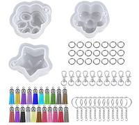 Cayway Moules en Silicone pour Résine, Patte de Chat Moule Resine Silicone, Griffe D'ours Moulle Silicone Resine Epoxy pour Résine DIY, Pendentif, Porte-Clés