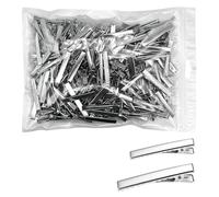 Cayway Pinces à Cheveux en Métal, Clips de Cheveux en Métal pour Les Pinces à Cheveux en à Tête Plate pour Coiffure, Accessoires de Bricolage, 220 PCS en 2 Style, Argent
