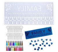 Cayway Set de Moules en Résine, Calendrier de Planification Bijoux, Silicone Moules pour Plaque de Porte, Plan Familial, Décoration Artisanale de Bricolage à La Main