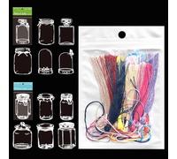 Cayway Signets de Fleurs Séchées Transparentes, 40 PCS Marque Pages Fleurs Transparents, Signets Transparents pour Fleurs Séchées avec Glands pour Les Marque Pages DIY