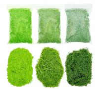 Cayway Touffe d'herbe Statique Herbe Artificielle Modèle, Mousse Verte Artificielle, Fausse Mousse Verte, Mousse Artificielle pour Le Chemin de Fer de Paysage de Train (Style E)