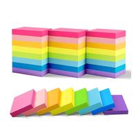 Cayxenful 24 Feuillets Autocollants, 51x38 mm Mini Super Sticky Adhésives Notes,75 Feuillets Note Autocollante par Blocs-Memo Pads pour Mémos, Messages, Rappele - 8 Couleurs