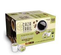Caza Trail Coffee, Organic Extra Bold Medium Roast, 100 Single Serve Cups by Caza Trail