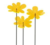 Cazador-del-sol ® - L'original NEA - Medio - Wavy - Lot de 3 - Attrape-soleil incurvé jaune - Diamètre : 15 cm - Hauteur : 120 cm