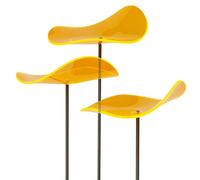 Cazador-del-sol ® | Lucy - Medio | Pack of 3 Curved Suncatchers Yellow (15 cm Diameter), 120 cm High