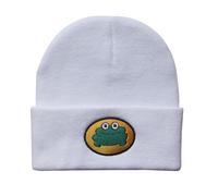CazDopaM Mignon dessin animé TV Parappa The Rapper Grenouille Bonnet tricoté Unisexe Mode, blanc, 0