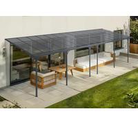 Cazeboo Carport/Pergola adossée 27m² KLEO 9x3m Aluminium Gris