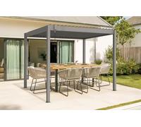 CAZEBOO Pergola Bioclimatique 3x2m Autoportée Piana - Aluminium Taupe Lames Orientables Acier - Tonnelle de Jardin Abri Terrasse - Résistante Vent- Protection Soleil Pluie - Montage Facile Durable