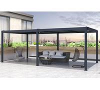 Cazeboo Pergola Bioclimatique autoportée Santa 6x3m Aluminium Gris