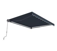 CAZEBOO Store Banne Manuel Monobloc Vecchio 3x2,5m - Auvent Rétractable Terrasse Balcon Jardin - Inclinaison Réglable 30°-100° - Protection UV50+ Imperméable - Aluminium Toile Polyester Gris