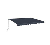 CAZEBOO Store Banne Manuel Monobloc Vecchio 4x3m - Auvent Rétractable Terrasse Balcon Jardin - Inclinaison Réglable 30°-100° - Protection UV50+ Imperméable - Aluminium Toile Polyester Gris