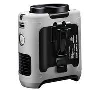 CAZOKASI Ventilateur portable 10 000 mAh - Puissant refroidissement 40 heures - Prévention des coups de chaleur (gris et orange)