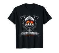 Cazpod - T-Shirt Homme Militaire Sapeurs-pompiers de Paris - Noir - S - Coupe Classique - Manche Courte - Col V - Uni - Léger and/or Importé